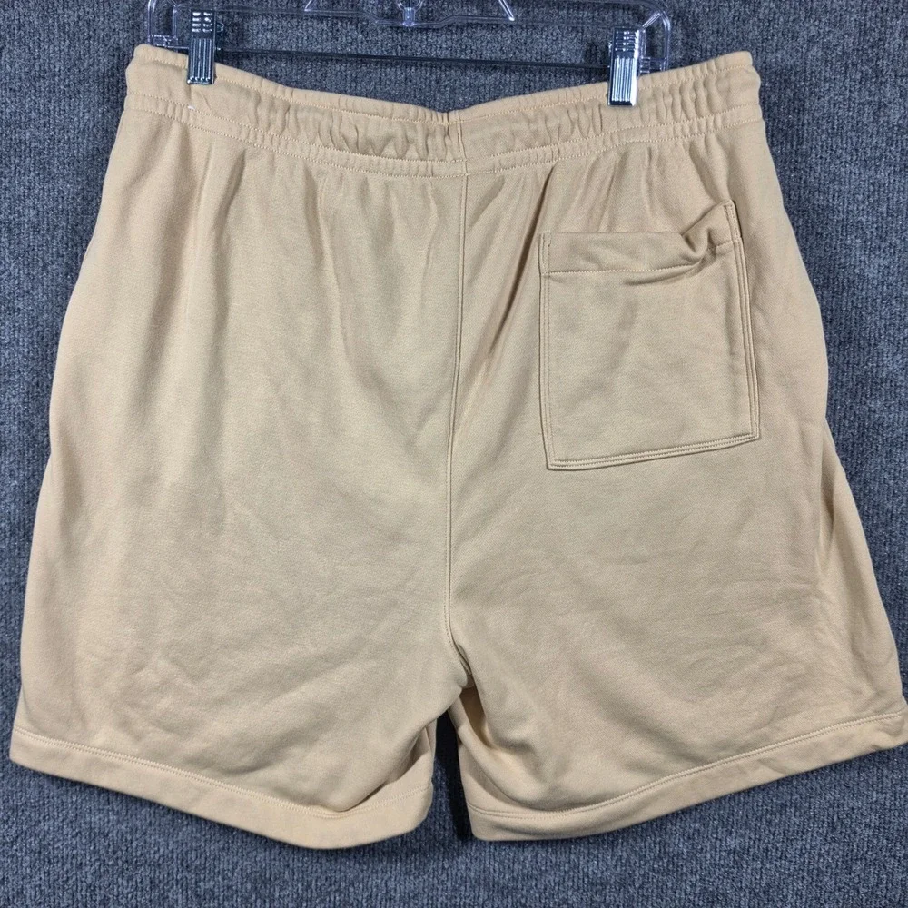 Jordan Basketball Shorts Mens Large Drawstrings Graphic Fleece Jumpman Tan